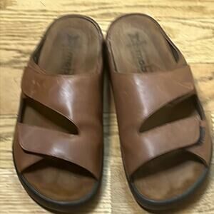 MEPHISTO MOBILS LEATHER BROWN SANDALS‎ SIZE 44